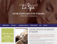 Tablet Screenshot of le-spa-nevers.com